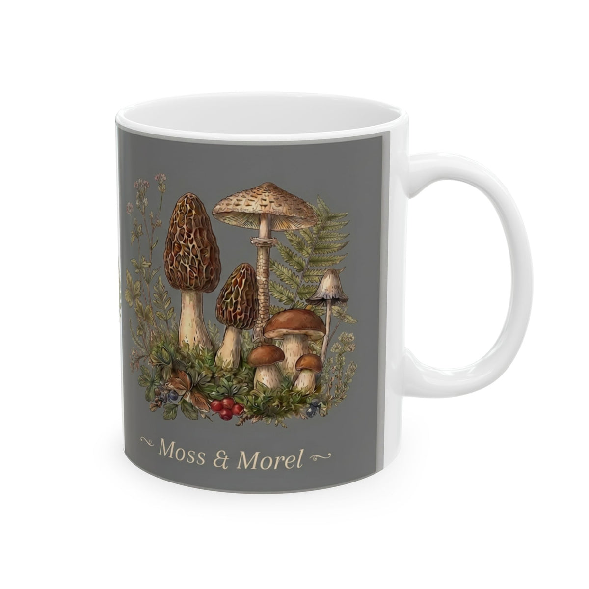 Moss & Morel Botanical Ceramic Mug-Lichen Grey