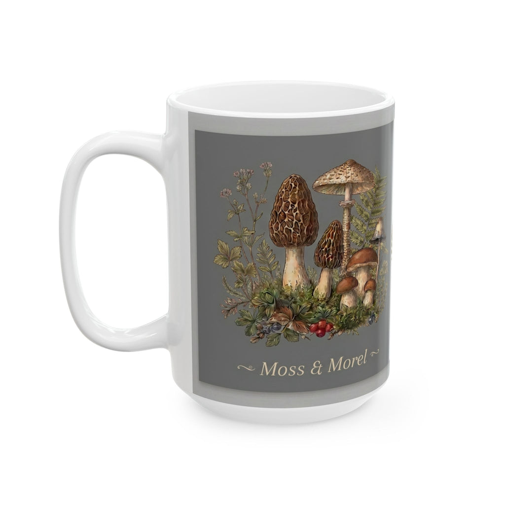 Moss & Morel Botanical Ceramic Mug-Lichen Grey