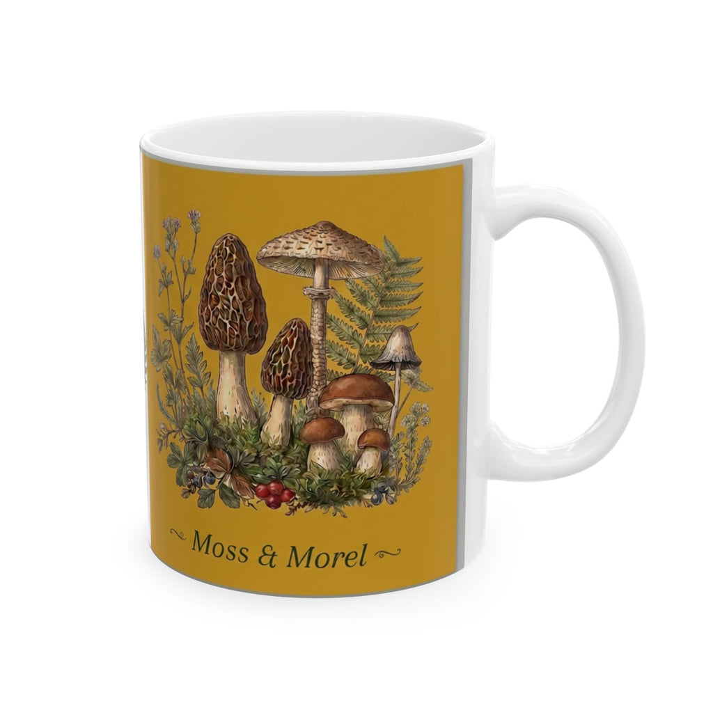 Moss & Morel Botanical Ceramic Mug-Mustard Gold Meadow