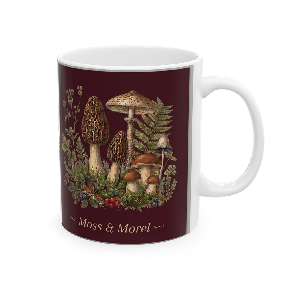 Moss & Morel Botanical Ceramic Mug-Deep Wine