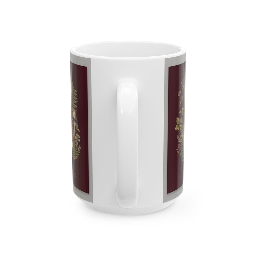 Moss & Morel Botanical Ceramic Mug-Deep Wine