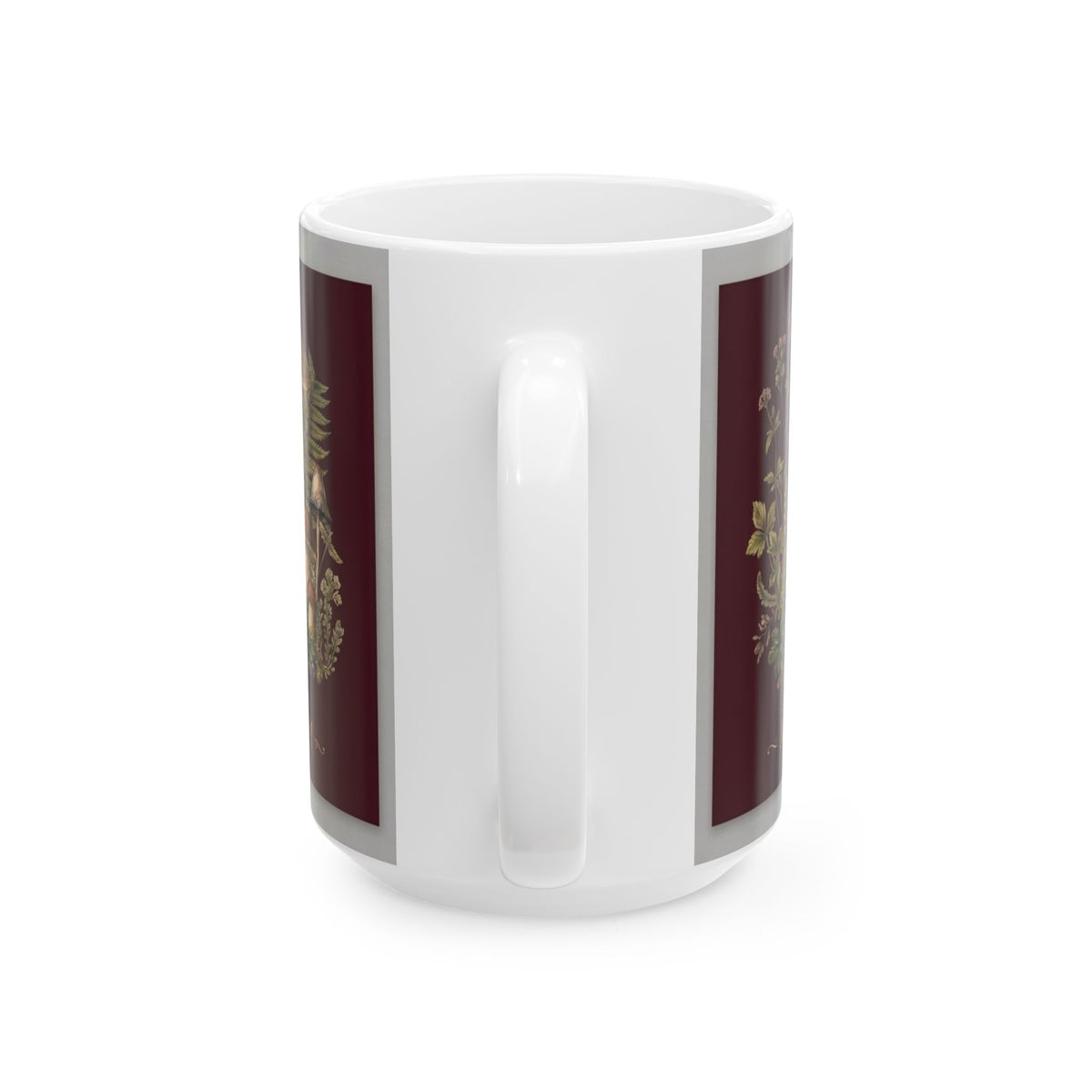 Moss & Morel Botanical Ceramic Mug-Deep Wine