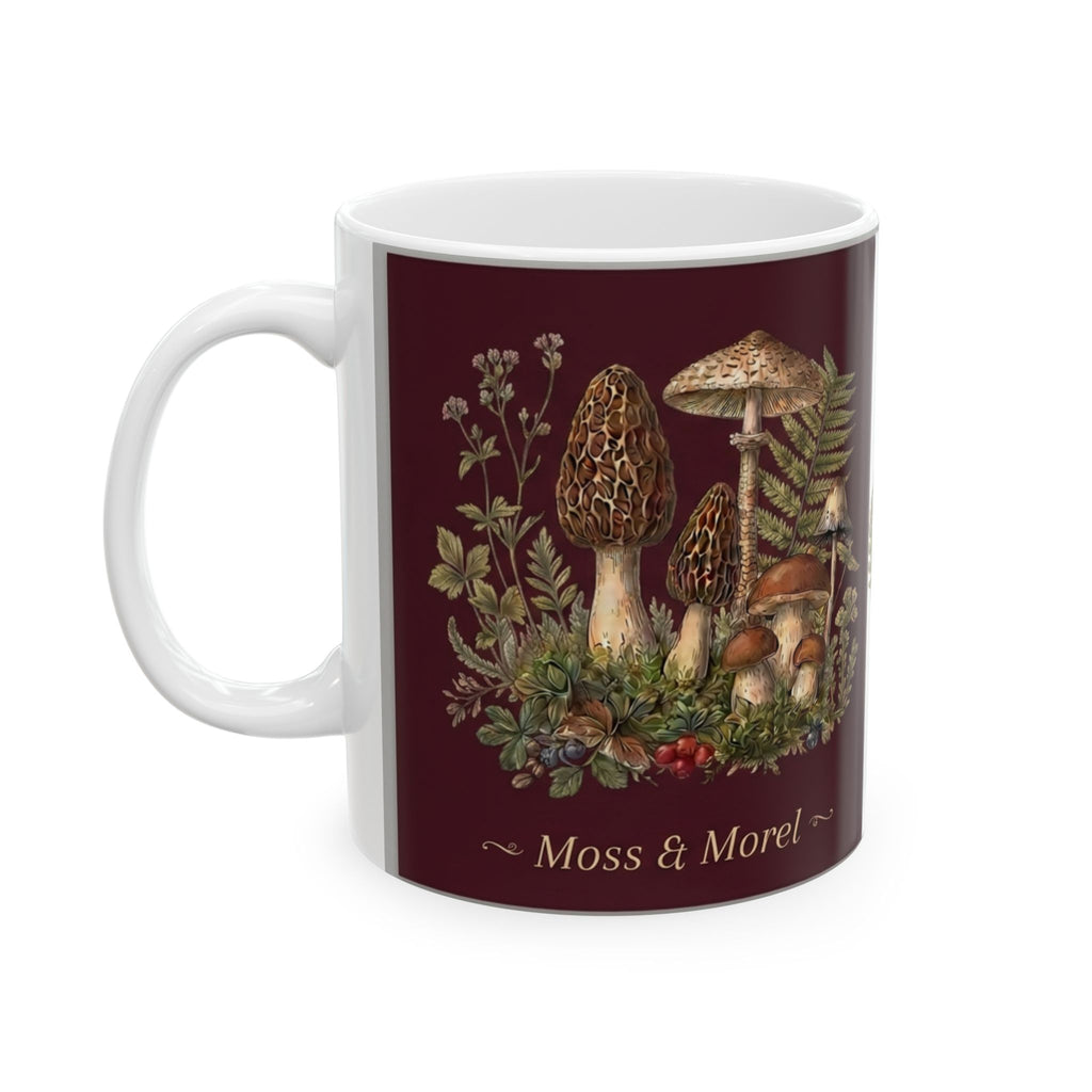 Moss & Morel Botanical Ceramic Mug-Deep Wine
