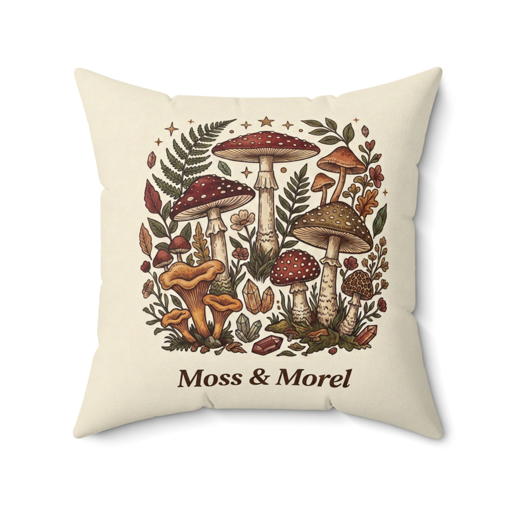 Moss & Morel Botanical Accent Throw Pillow-Creamy Oatmeal