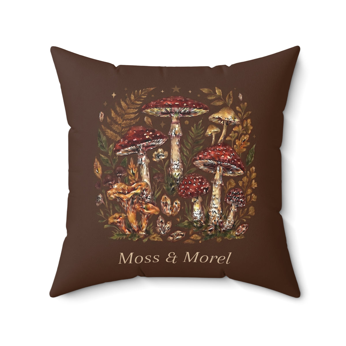 Moss & Morel Botanical Accent Throw Pillow-Smoked Walnut