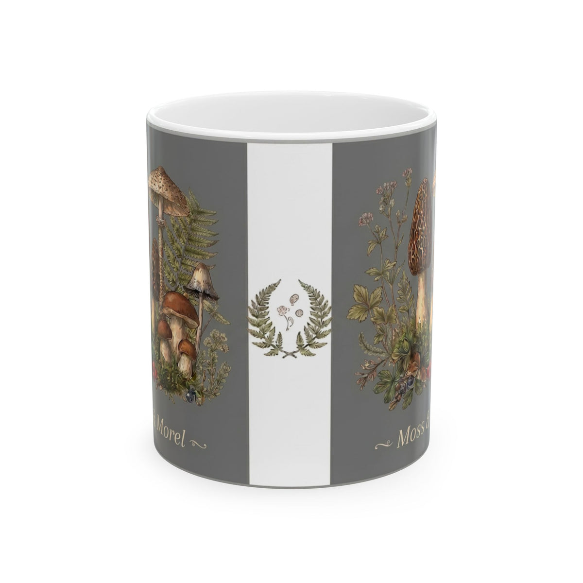 Moss & Morel Botanical Ceramic Mug-Lichen Grey