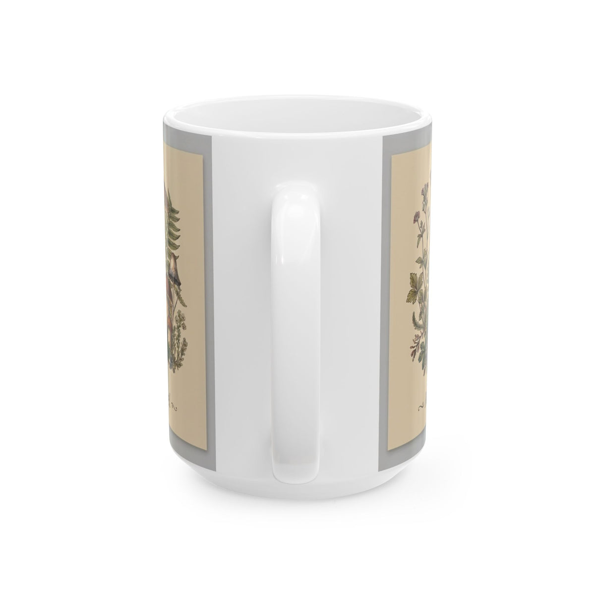 Moss & Morel Botanical Ceramic Mug-Creamy Oatmeal