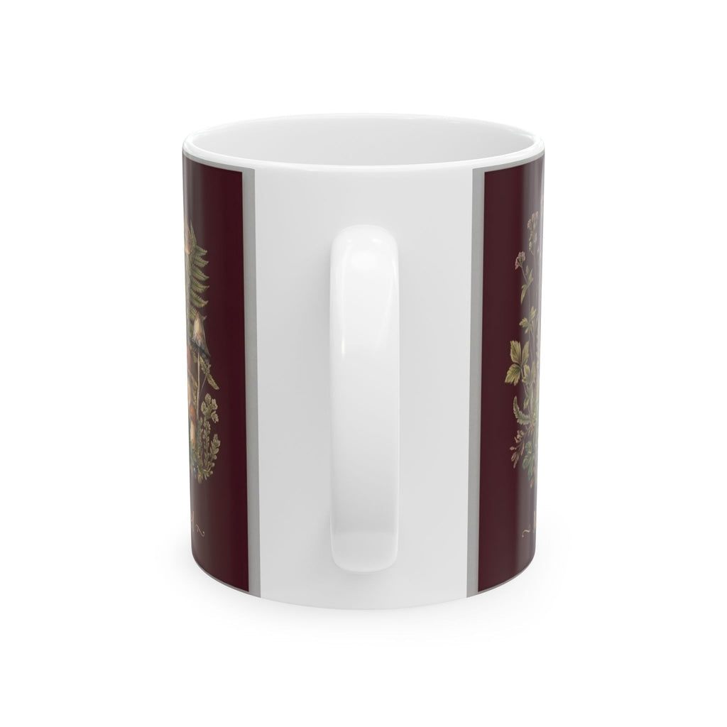 Moss & Morel Botanical Ceramic Mug-Deep Wine