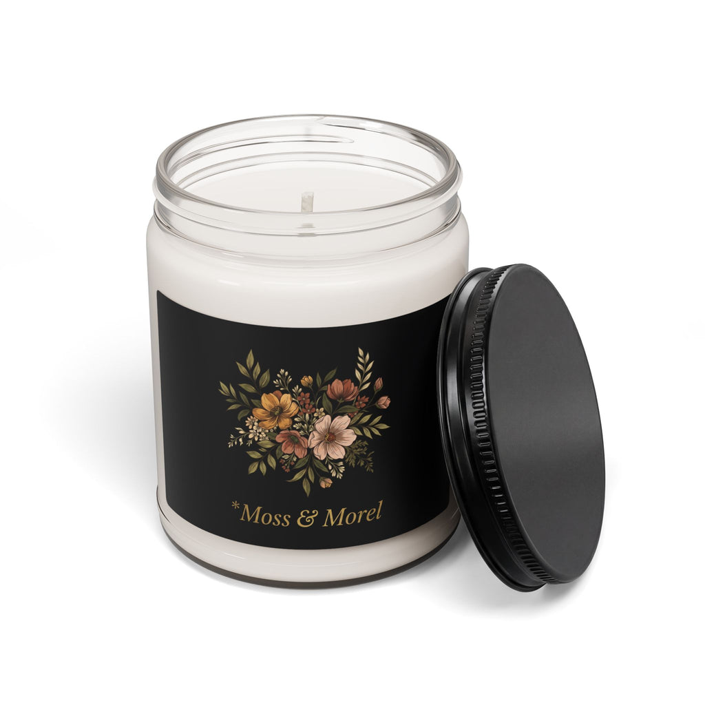Moss & Morel Scented Soy Candle- 9oz Floral Botanical Jar Candle