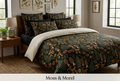 Moss & Morel Premium Linen Duvet Cover - Midnight Forest