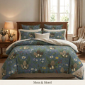 Moss & Morel Premium Linen Duvet Cover - Slate Blue