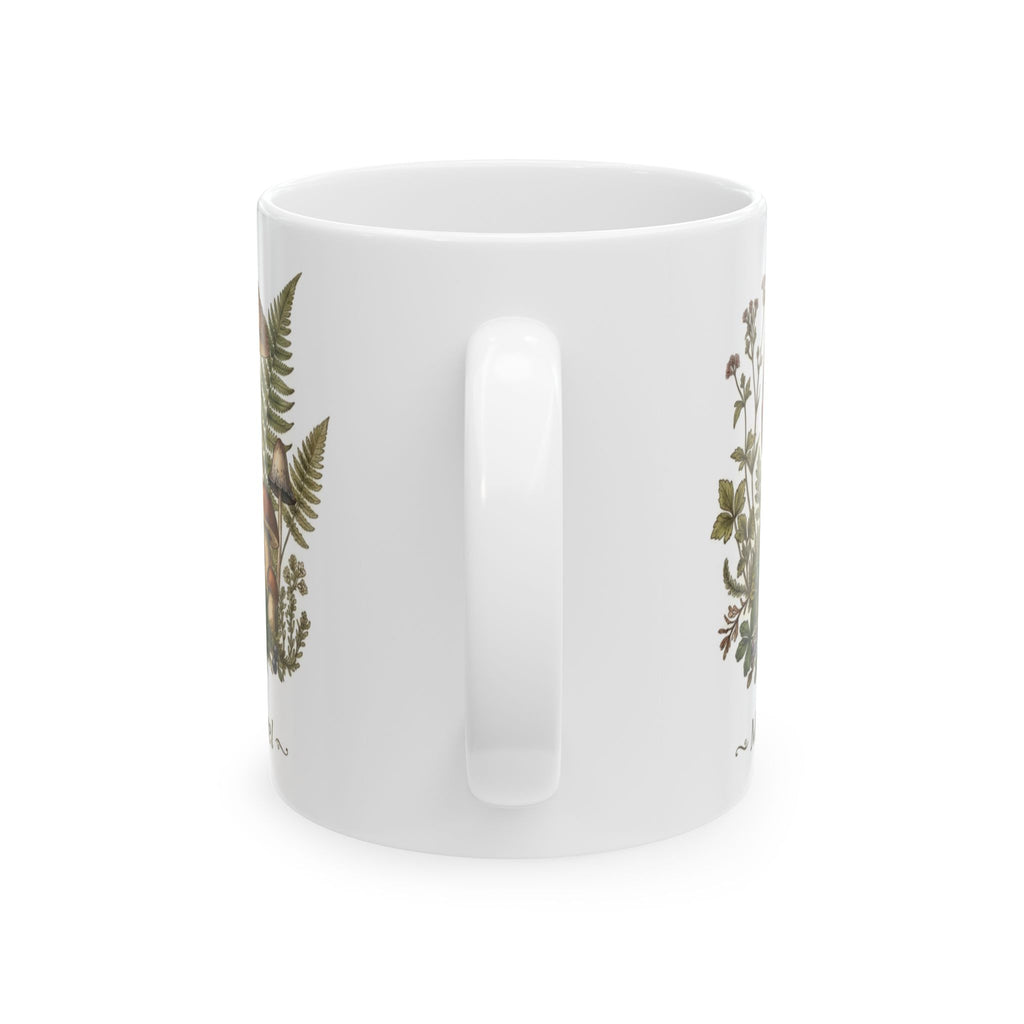 Moss & Morel Botanical Ceramic Mug-White