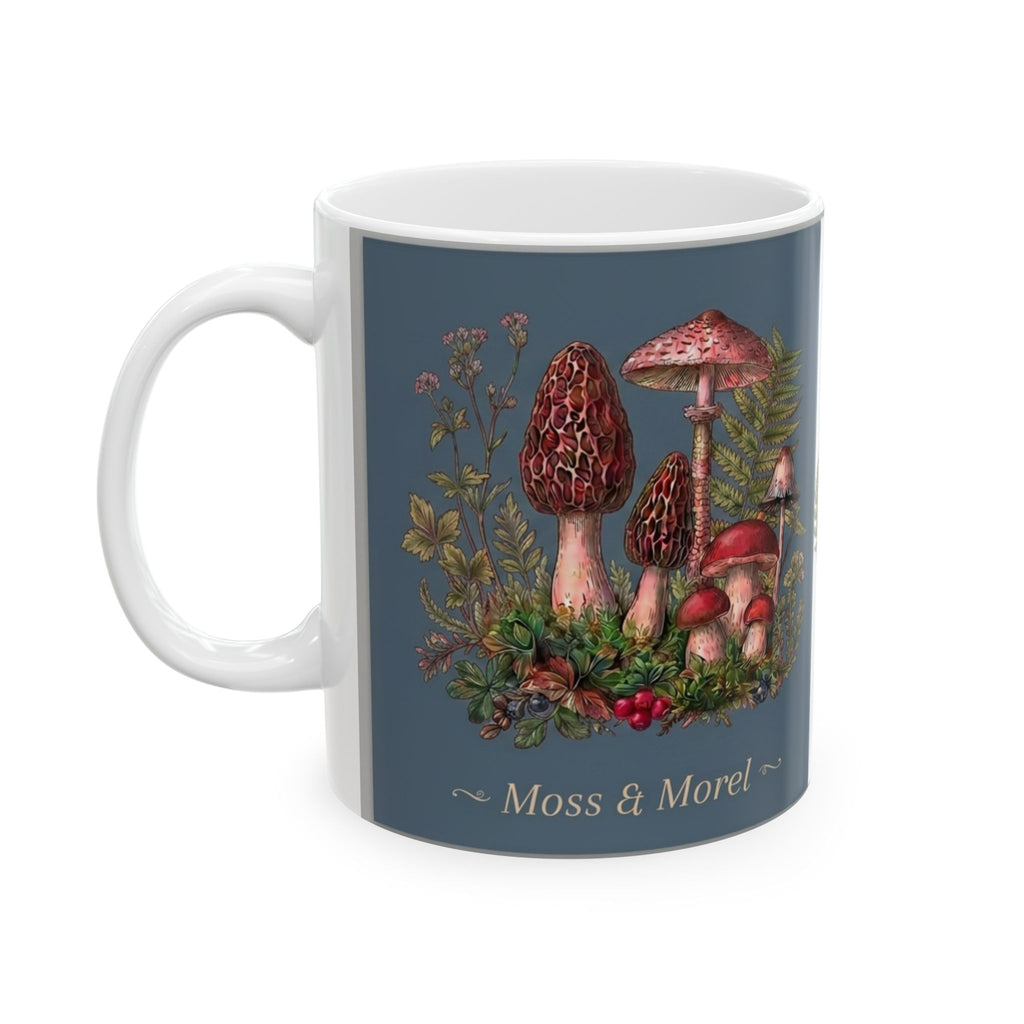Moss & Morel Botanical Ceramic Mug-Slate Blue