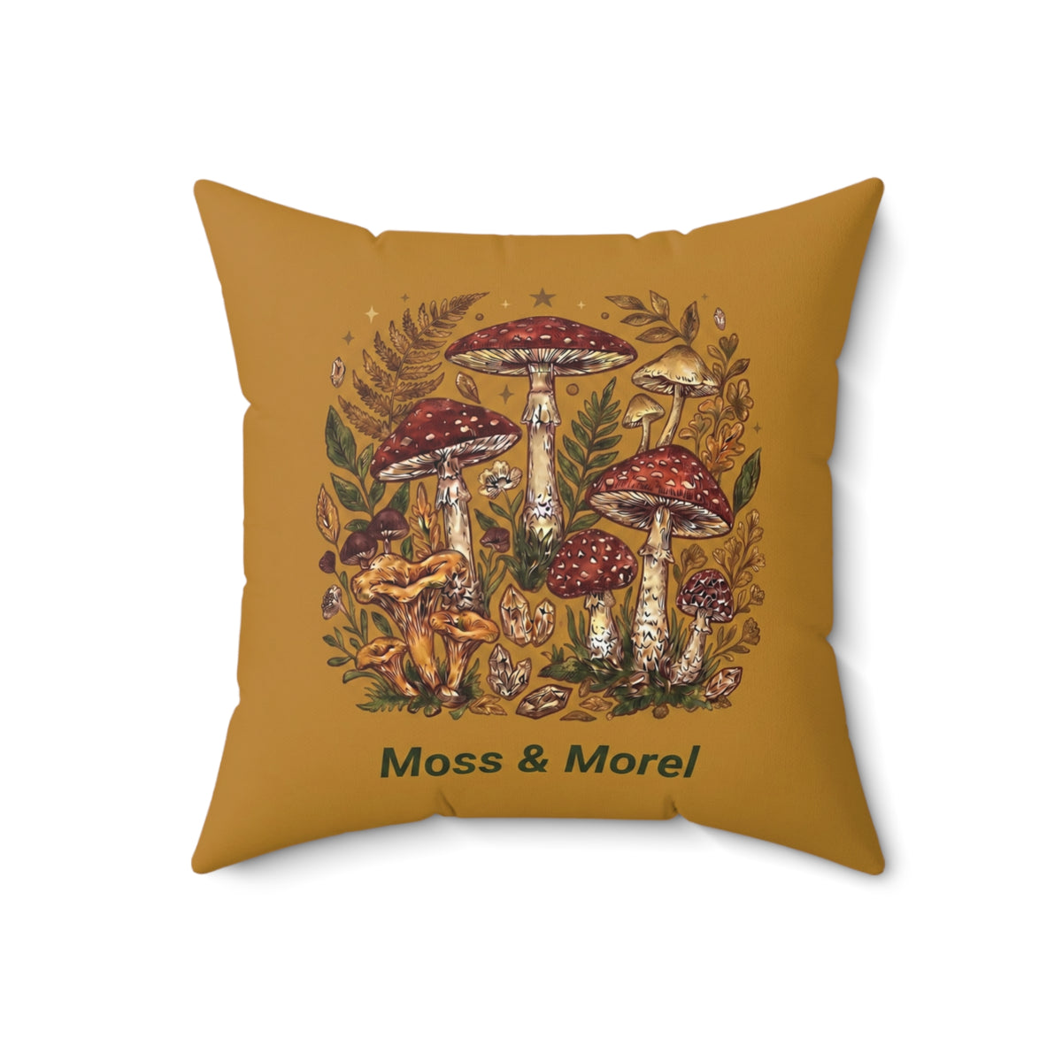 Moss & Morel Botanical Accent Throw Pillow-Mustard Gold Meadow
