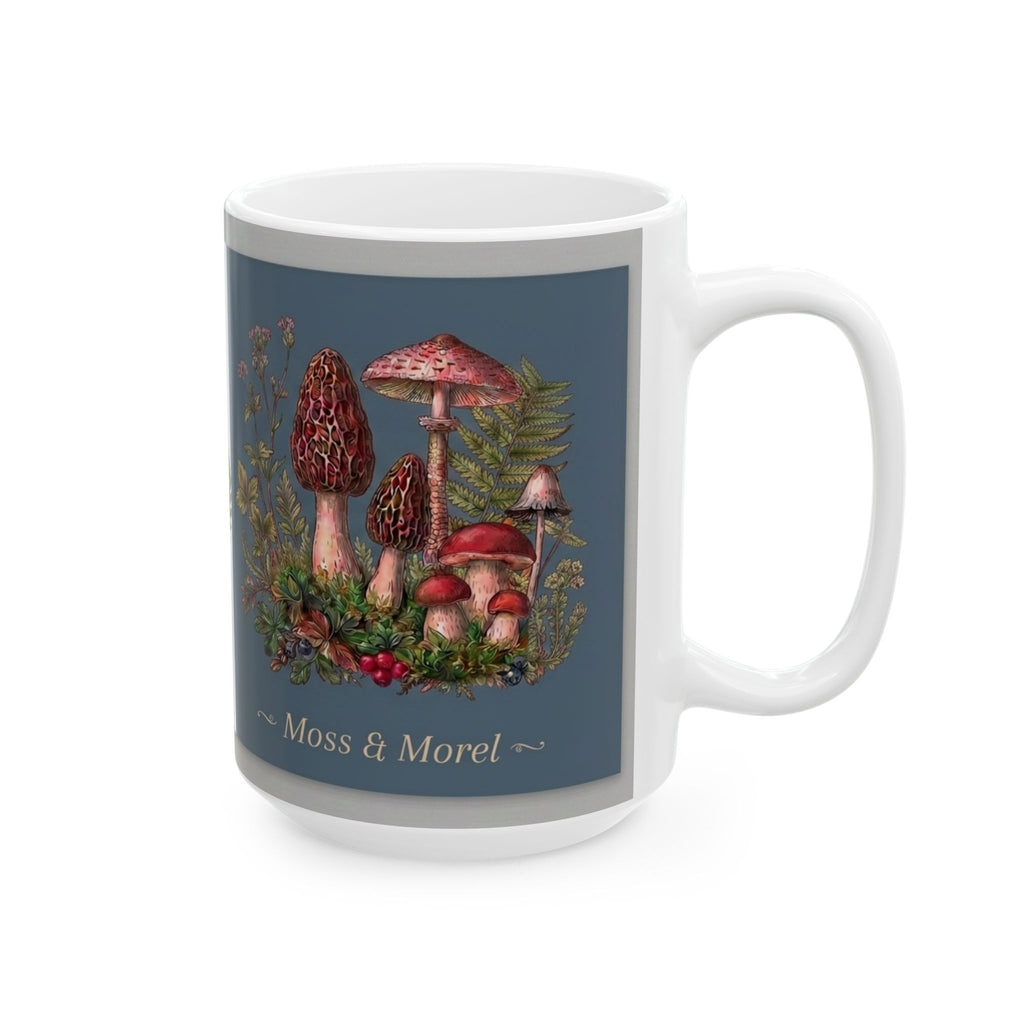 Moss & Morel Botanical Ceramic Mug-Slate Blue