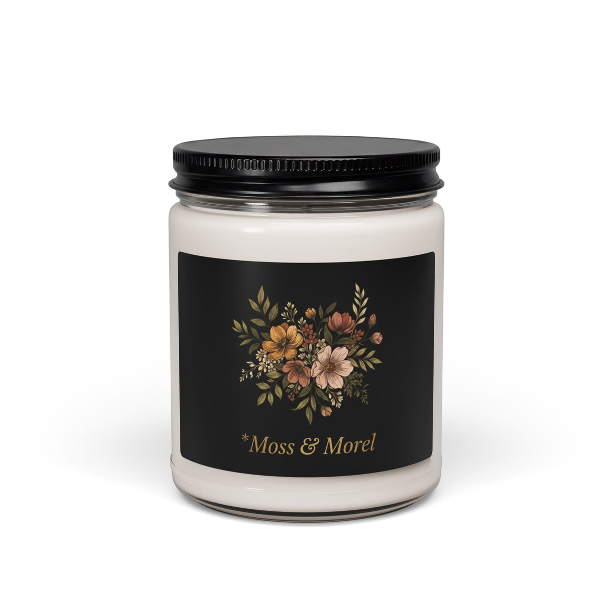 Moss & Morel Scented Soy Candle- 9oz Floral Botanical Jar Candle
