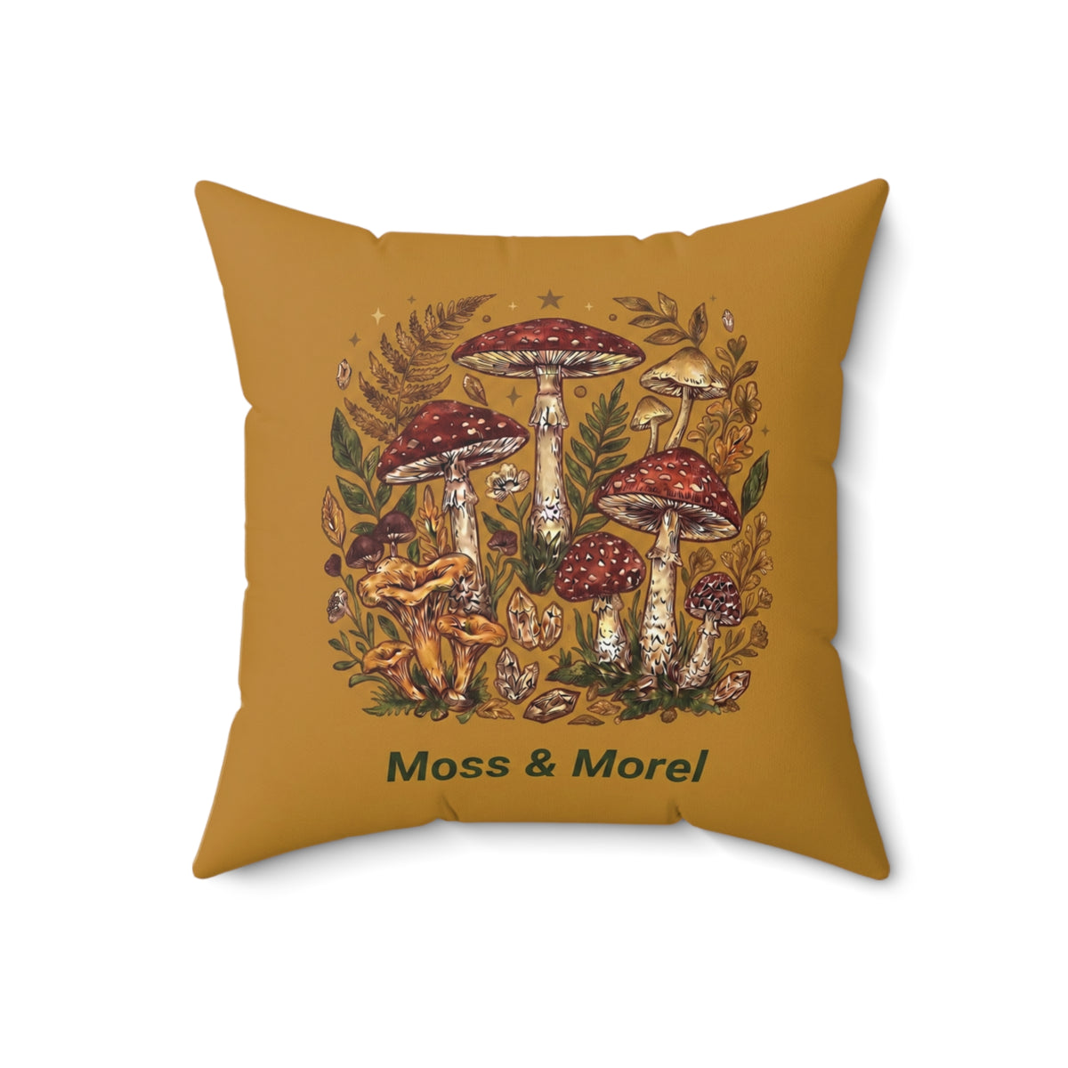 Moss & Morel Botanical Accent Throw Pillow-Mustard Gold Meadow