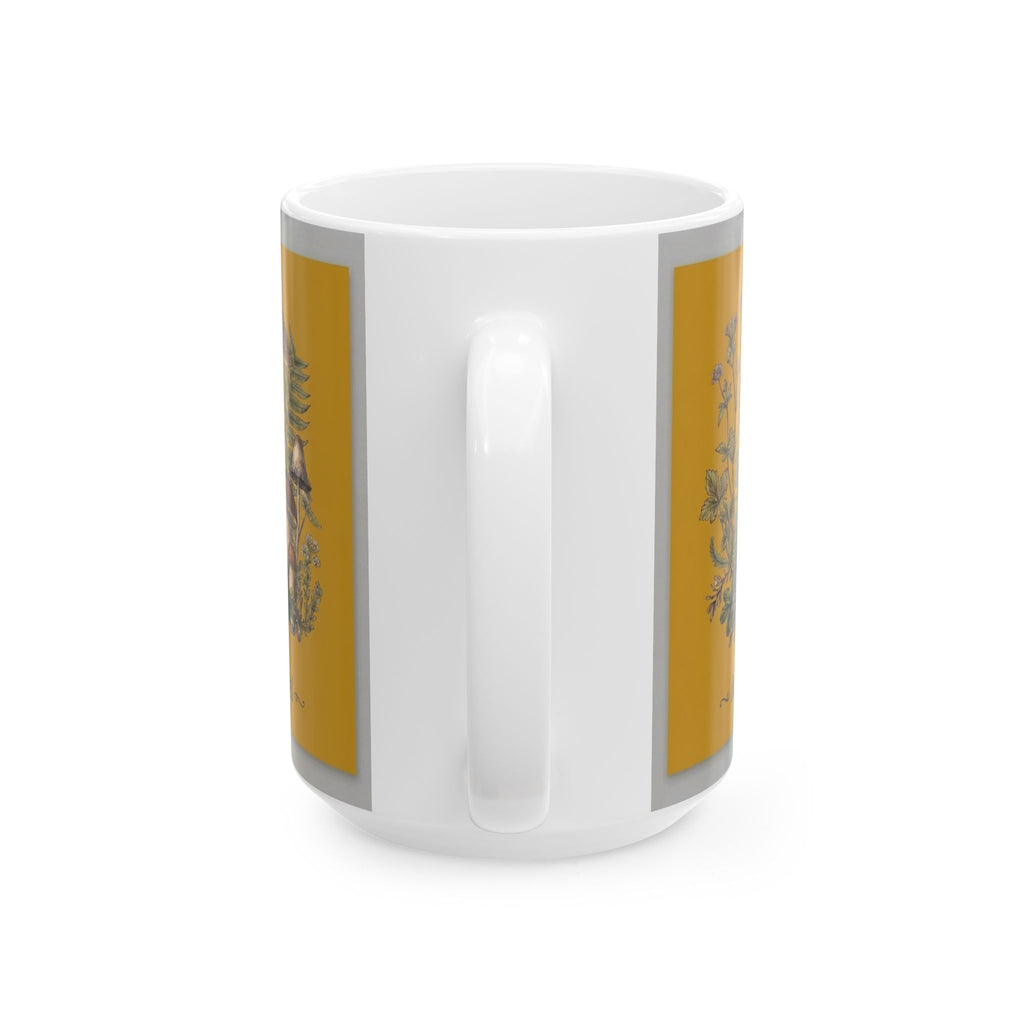 Moss & Morel Botanical Ceramic Mug-Mustard Gold Meadow