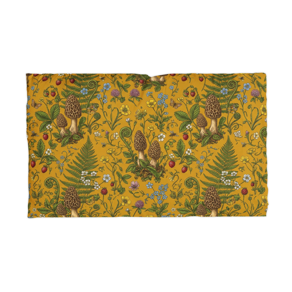 Moss & Morel Premium Linen Pillowcases - Mustard Gold Meadow