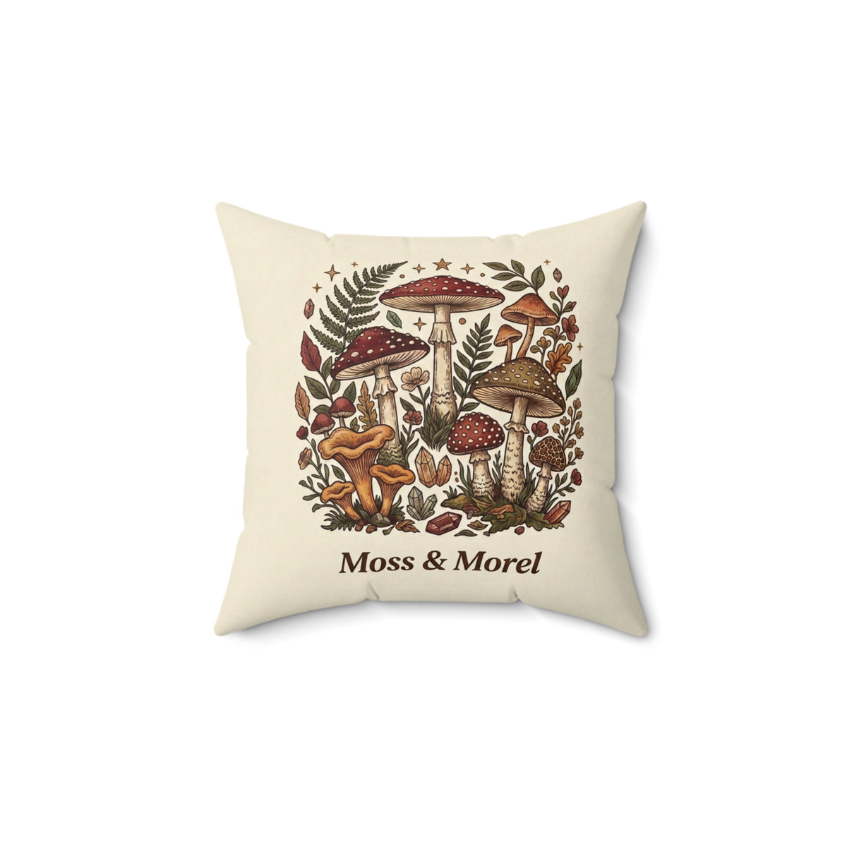Moss & Morel Botanical Accent Throw Pillow-Creamy Oatmeal