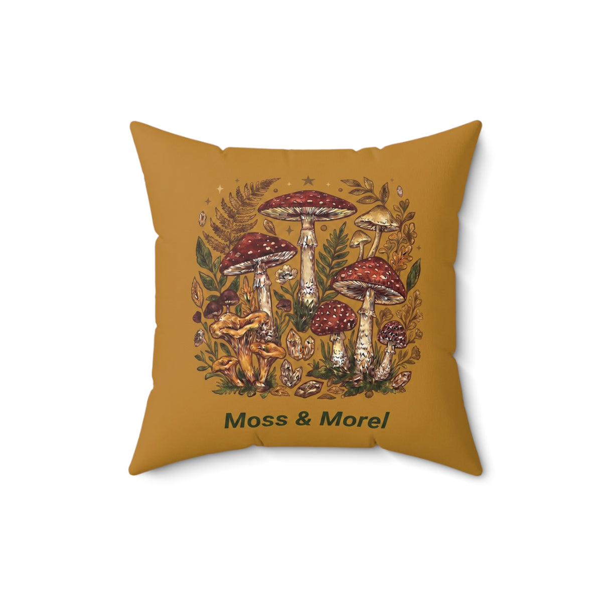 Moss & Morel Botanical Accent Throw Pillow-Mustard Gold Meadow