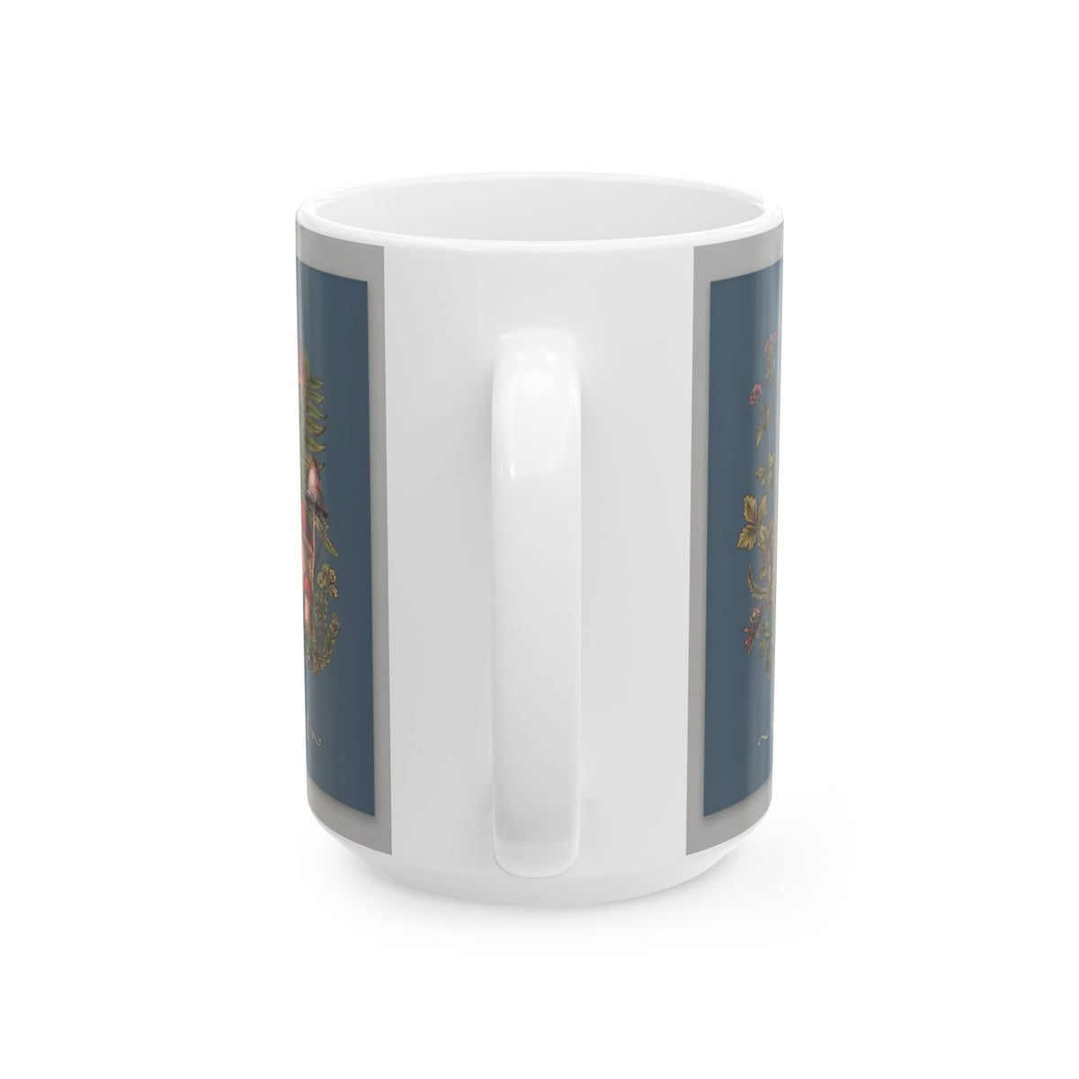 Moss & Morel Botanical Ceramic Mug-Slate Blue