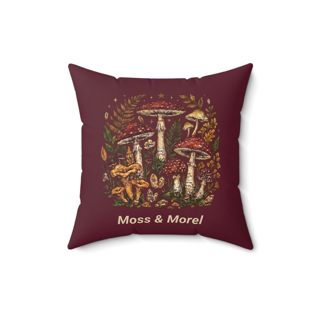 Moss & Morel Botanical Accent Throw Pillow-Deep Wine
