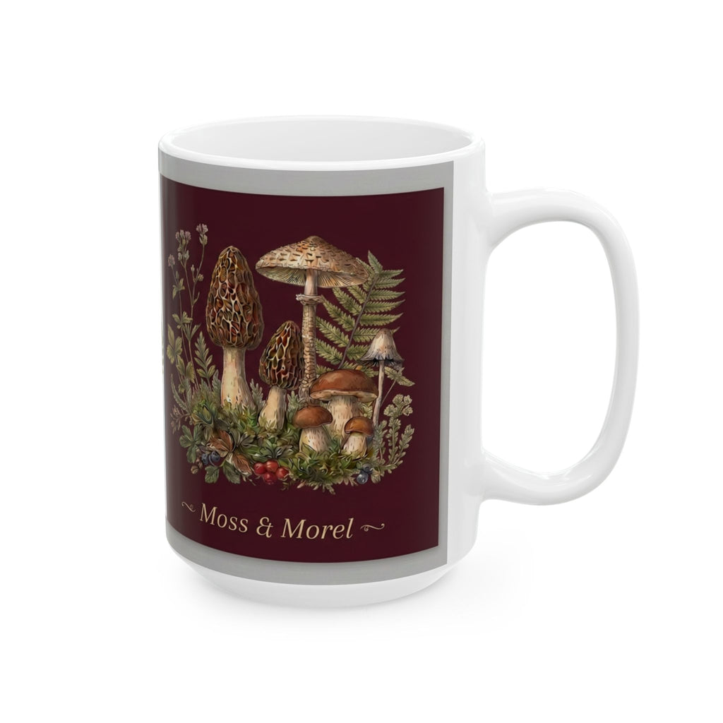 Moss & Morel Botanical Ceramic Mug-Deep Wine