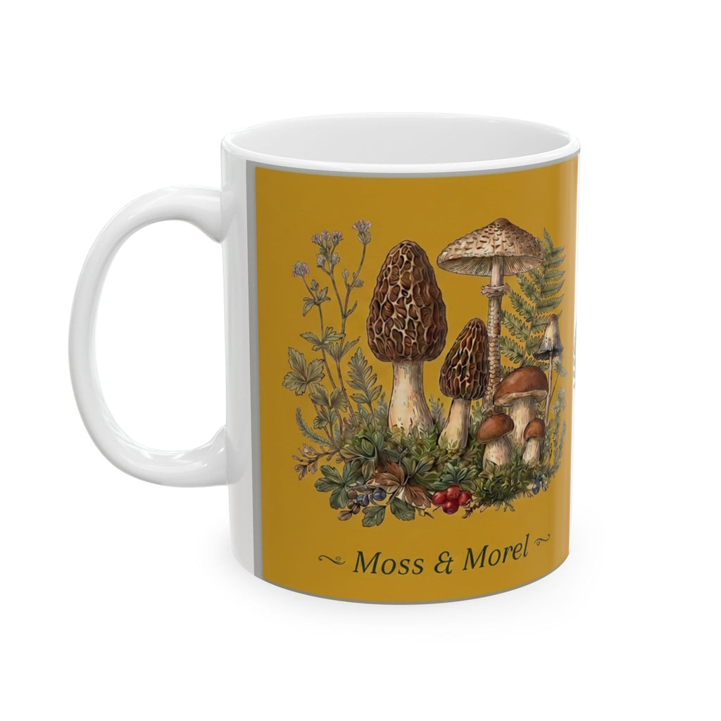 Moss & Morel Botanical Ceramic Mug-Mustard Gold Meadow