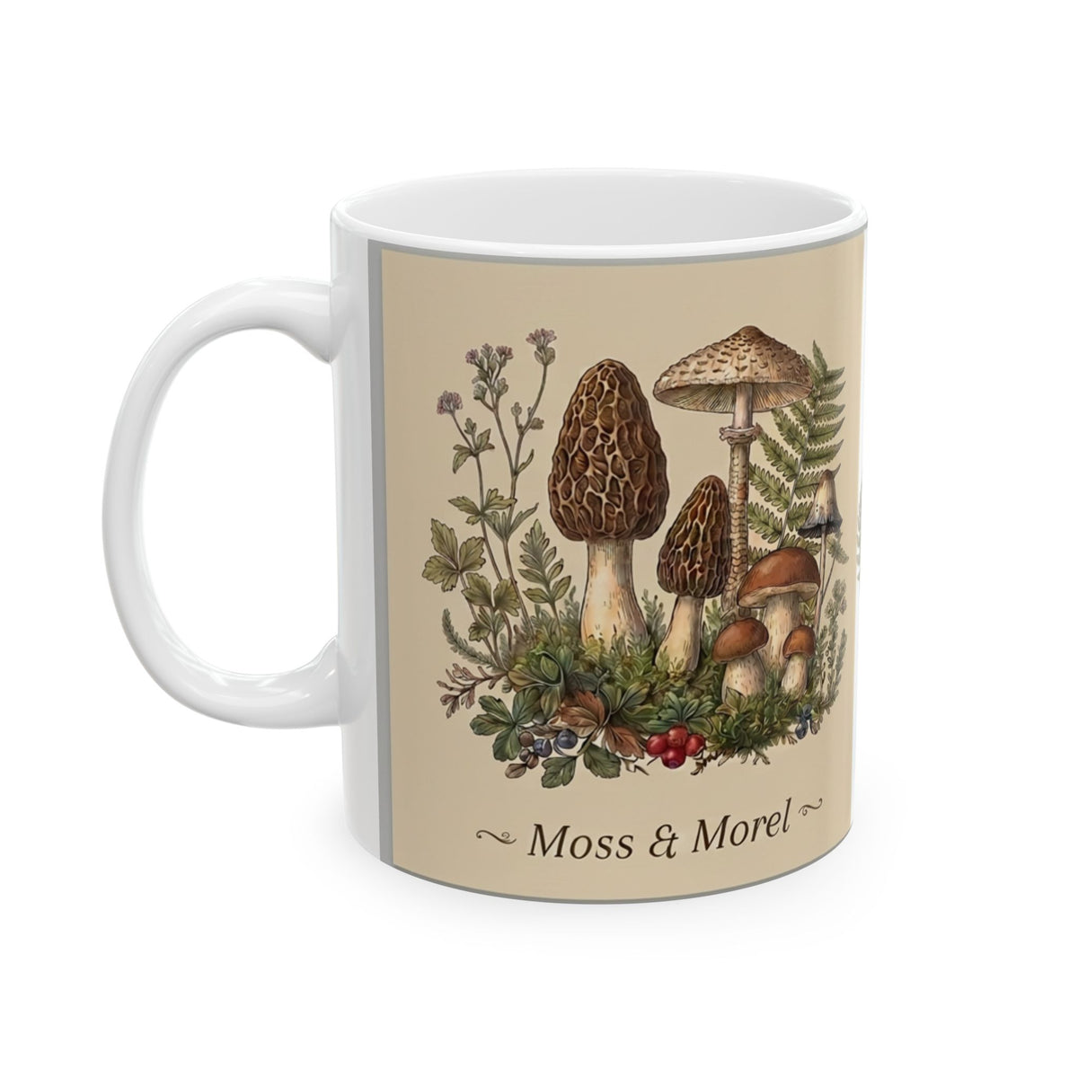 Moss & Morel Botanical Ceramic Mug-Creamy Oatmeal