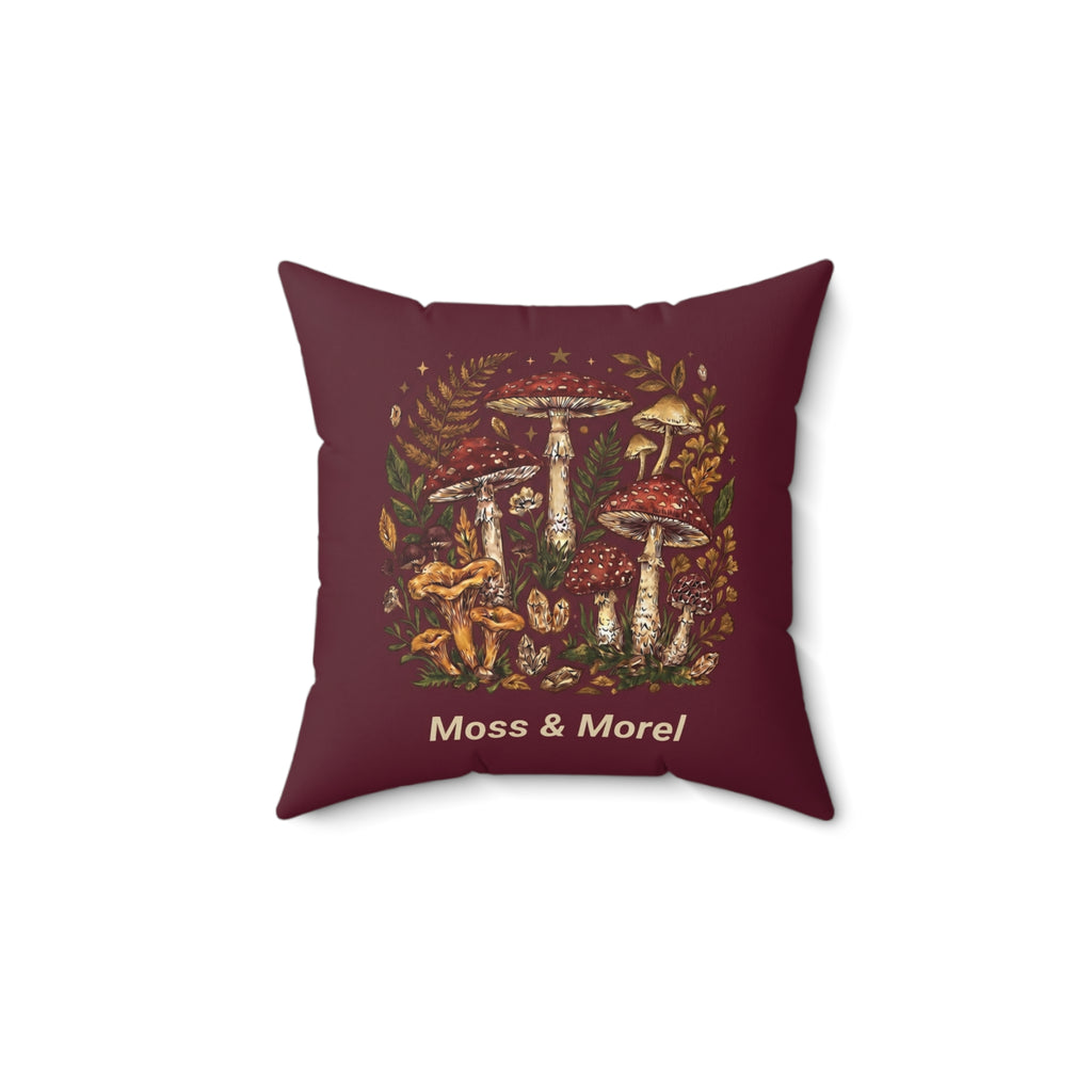 Moss & Morel Botanical Accent Throw Pillow-Deep Wine