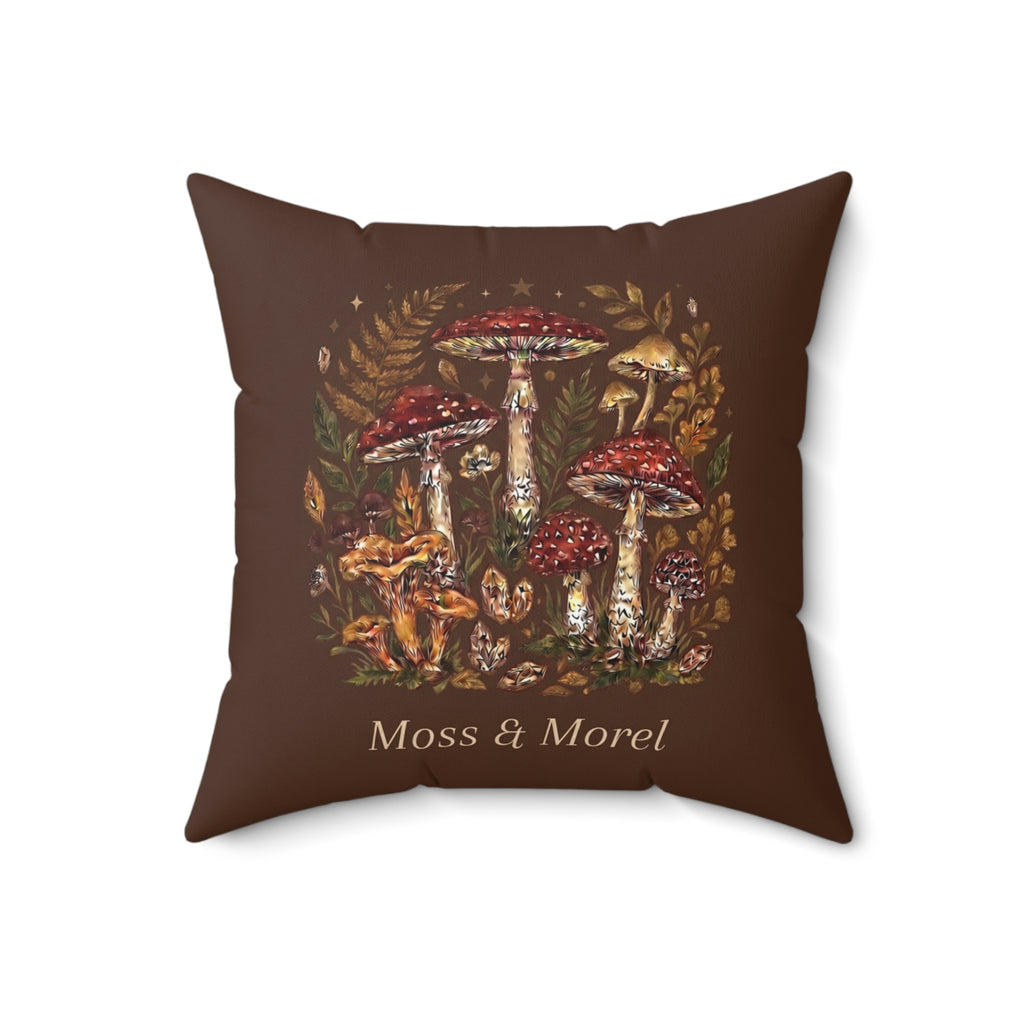 Moss & Morel Botanical Accent Throw Pillow-Smoked Walnut